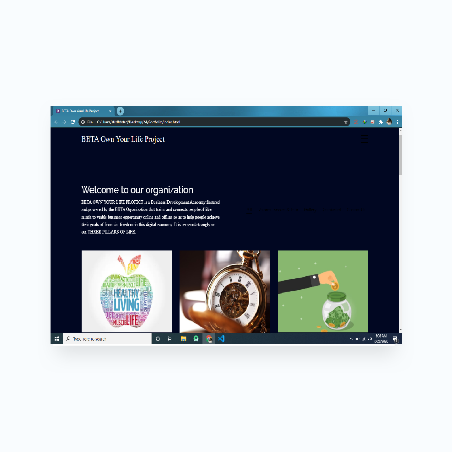 Beta project screenshot